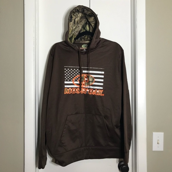 Mossy Oak Hoodie Sweater Size XL Brown Men’s Long Sleeve New Without Tags - Picture 1 of 8
